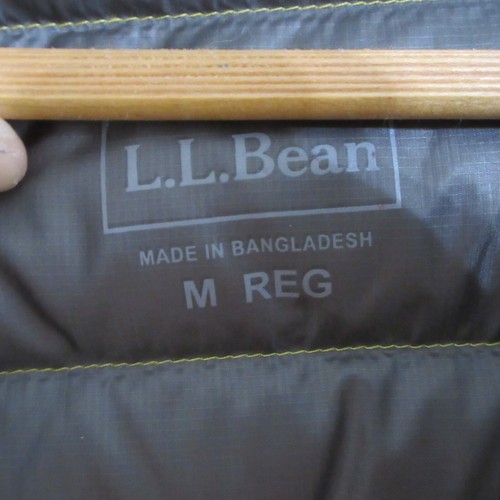LL Bean Ultralight 850 Down Jacket Men's Medium Chartreuse Yellow NWT 290627 - Picture 9 of 20