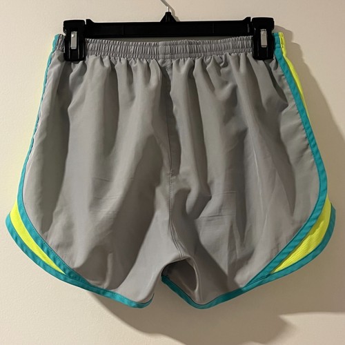 Nike Dri Fit Tempo Running Shorts Lined Gray Turquoise Neon Womens S Athletic - Picture 3 of 6