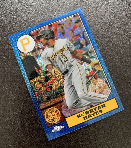 Serie 1 2022 1987 paquete plateado cromo mojo azul # T87C-97 Ke'Bryan Hayes #06/150