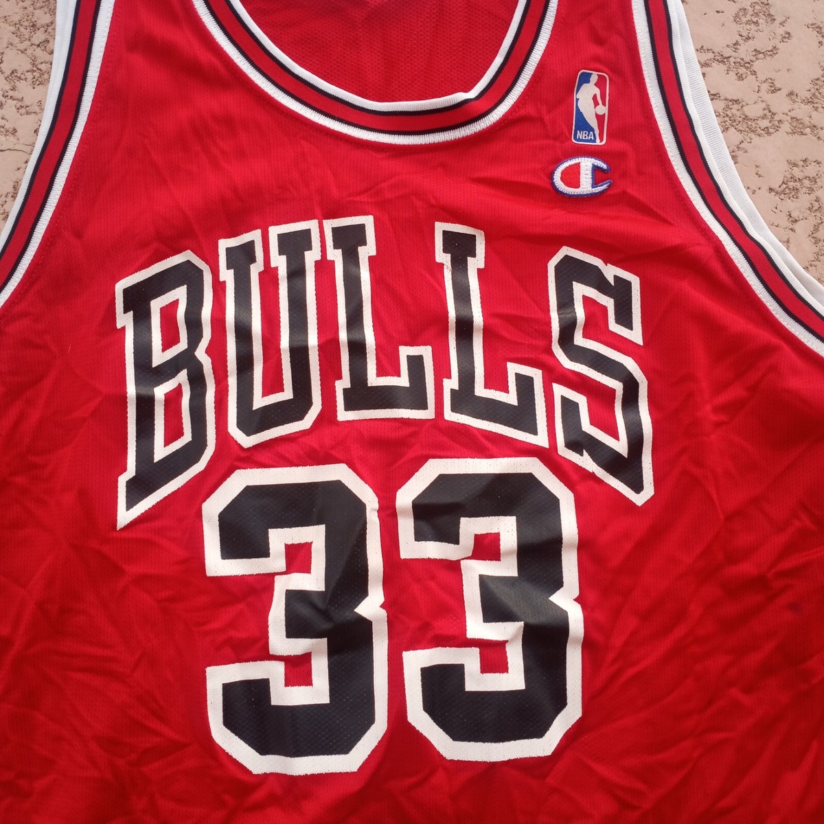 90's /サイズ48 /NBA BULLS /PIPPEN 33 ユニフォーム Vintage 90's Champion Chicago Bulls Scottie Pippen #33