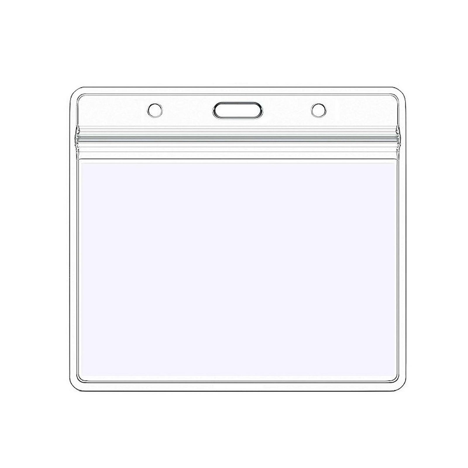 10 Pack 4x3 Heavy Duty Vertical ID Card Badge Holder with Waterproof Type Reseal