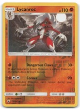 Lycanroc (75) #75/147 Sun and Moon Burning Shadows Holo Rare Reverse Holo LP 4C
