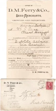 D. M. Ferry & Co., Seed Merchants, Detroit, Mich., Billhead, February 22, 1895