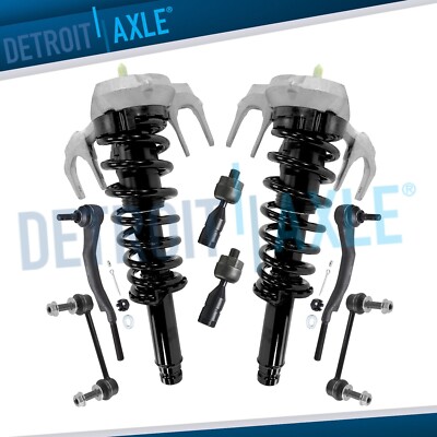 AWD Front Struts w/ Coil Springs Sway Bars Tie Rods for 2008 - 2013 Cadillac CTS