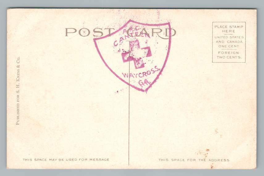 New Post Office WAYCROSS GA Ware County Red Cross Canteen American Flag