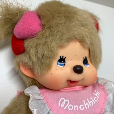 2004 Monchhichi Heart Red Girl Plush Doll S Size Angel Wings