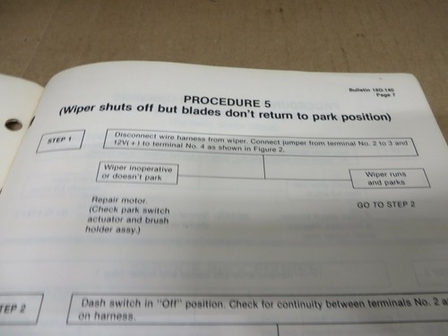 GM AC DELCO WIPER MOTOR FACTORY SERVICE MANUAL permanent magnet # 18D-140 10/80 - Picture 5 of 7