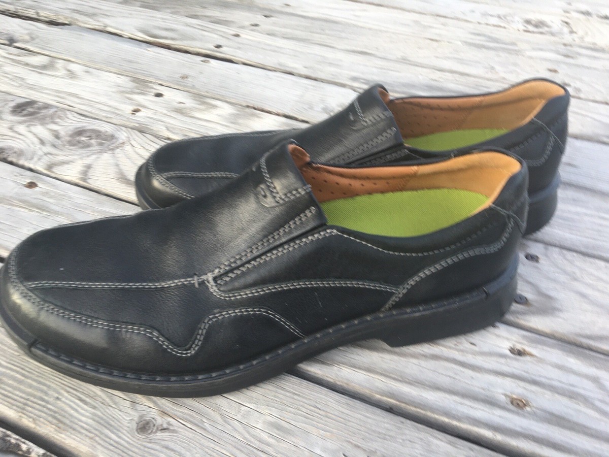 Ecco Black Leather Slip on Loafer Shoe Size 47 EUR 13-13.5 