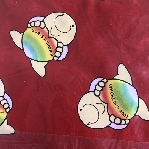 2 Vtg Ziggy American Greetings Gift Wrap ~ Love is in Air Rainbow & Graduation - Picture 3 of 8