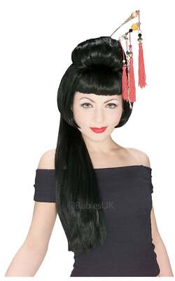 Black Chinese Styled Wig Adult Size China Girl Hair Black Chinese Styled Wig Adult Size China Girl Hair