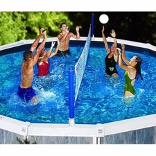 Swimline 9187 Above Ground Pool Across Pool Volleyball Game Kit  NEW