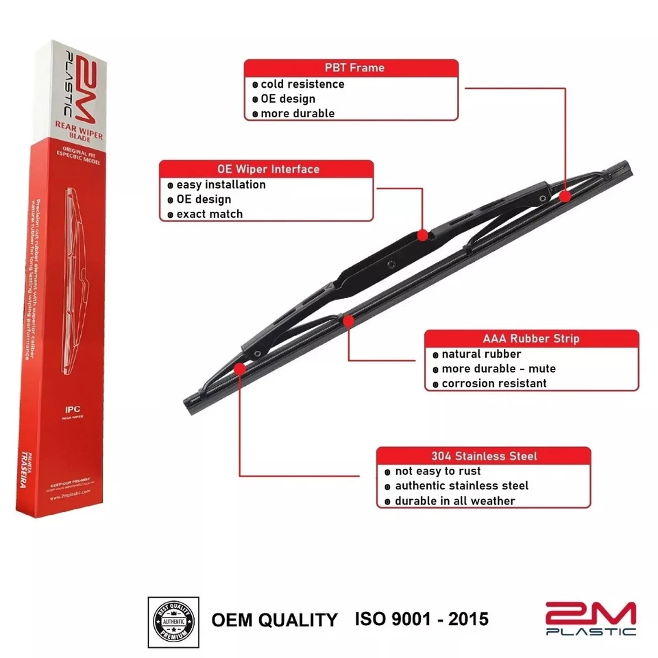 Front and RearWiper Blades For DODGE Nitro 10-11 MAZDA Tribute 01-06 FORD Escape - Image 3 of 4