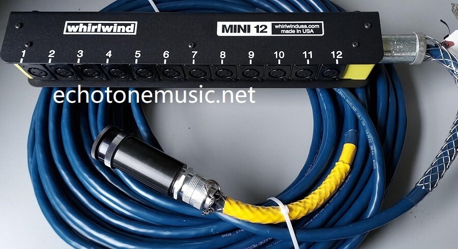 Whirlwind B12MNRW1IM100 W1 12ch Cable Snake to Mini 12 Slim