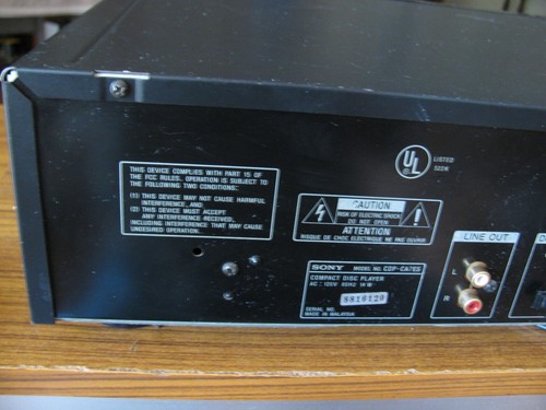 Sony CDP-CA7ES High Model 5 Disc Changer CD Player/w Remote Works Great - Picture 12 of 14