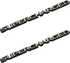 2X Supercharged Emblem Universal 3D Badge Super Charged Logo Nameplate Sticker