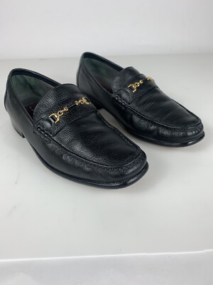 Florsheim Men\'s Black Leather Loafer Slip On Shoes Size 9.5 Florsheim Shoes Mens Size 9.5M Black Leather Bit Loafers  main image 2