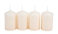 4Er-Set Adventskranzkerzen 50X80Mm Champagner Weihnachtskerze Stumpen Wachskerze