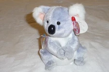 2008 TY BEANIE BABIES 2.0 Stuffed Plush Toy ~ AUSSIE Gray White Koala Bear
