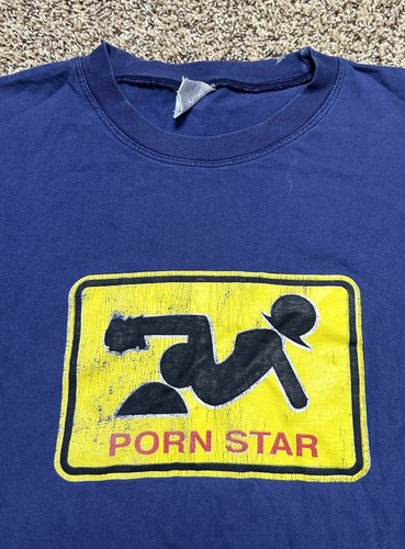 Vintage 90s Porn Star Graphic Tshirt Size Large RARE Skateboard Skater - Bild 2 von 13