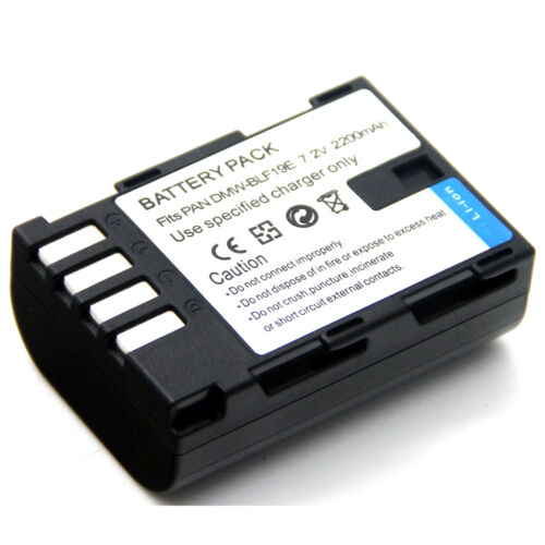 2200mA Battery For DMW-BLF19E Panasonic Lumix DC-GH5 DC-GH5S DC-G9 DC-G9L Camera - Picture 2 of 5