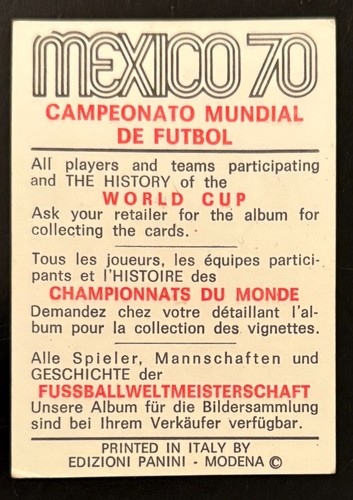 PANINI WORLD CUP 1970 CZERWONY/CZARNY - WYBIERZ SWOJE KARTY - Zdjęcie 288 z 348