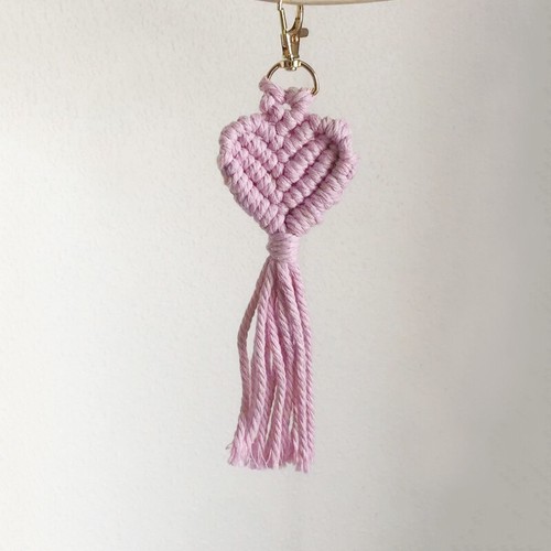 Handmade Woven Rope Keychain Boho Macrame Tassel Charm Heart shape Keyring Decor - Picture 12 of 38