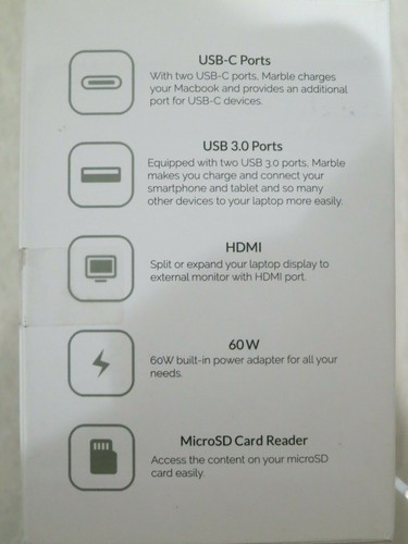 New MOFILY Marble DCS1 Portable USB-C Docking & Charging Station For Laptops - Picture 4 of 4