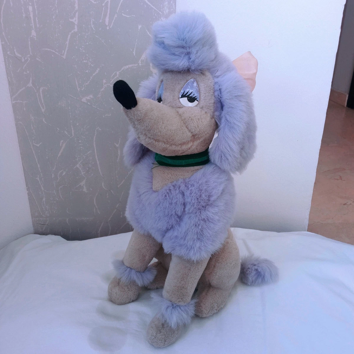 Vintage Disney 1988 Georgette Poodle Plush Rare Purple Dog