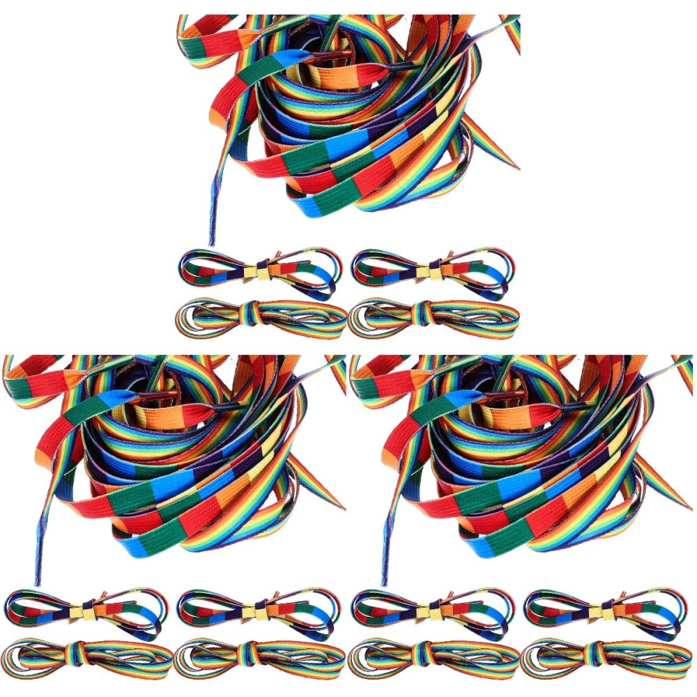 APL Set 3 lacci arcobaleno scarpe colorate per scarpe da ginnastica cinturini sneakers