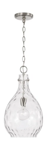 HomePlace Lighting 349012BN Brentwood Transitional Artisan Hand-Blown Water G... - Picture 1 of 4