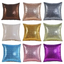 Shiny Glitter Sequin Pillow Case Throw Cushion Cover Office Home Car Sofa Décor