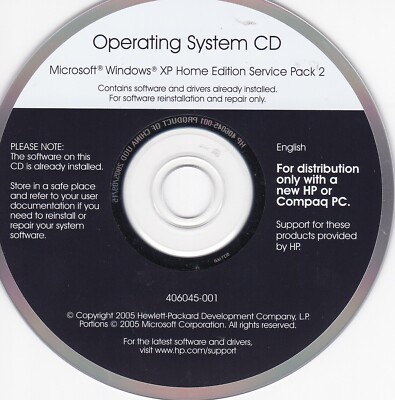 Operating System CD Microsoft Windows Home Edition Pack 2 (2005) *DISC ONLY*