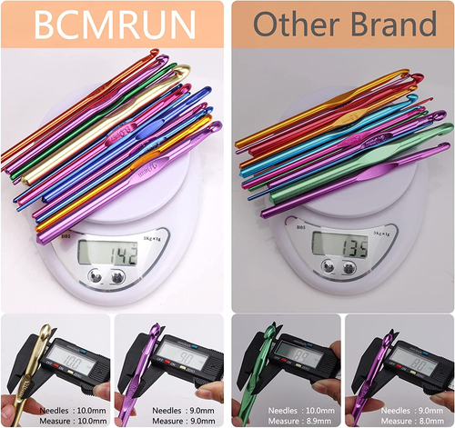 14 Pcs Multicolor Aluminum Crochet Hooks Knitting Needles Craft Yarn 2-10Mm … - Picture 3 of 6