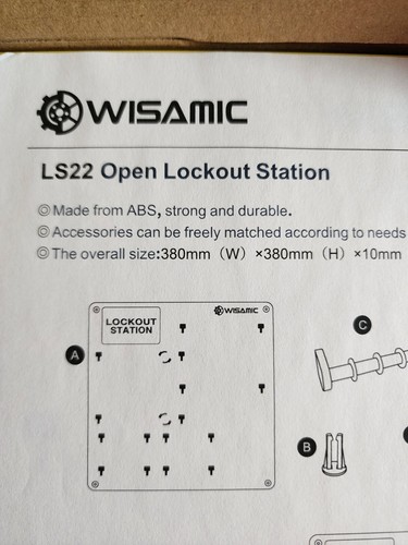 Wisamic LS22 Lockout Tagout Station ABS Strong & Durable - Picture 3 of 6