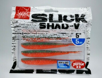 Lucky John 3D Slick Shad V Gummiköder Zander Hecht 