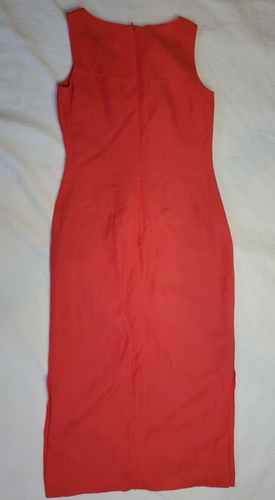 Vestido para mujer Jessica Howard talla 6 rosa coral bordado mezcla de lino maxi cambio - Imagen 2 de 11