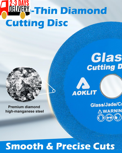 5 Pack Glass Cutting Disc for Angle Grinder, 4 Inch Diamond Cutting Blade Disc, - Picture 2 of 10