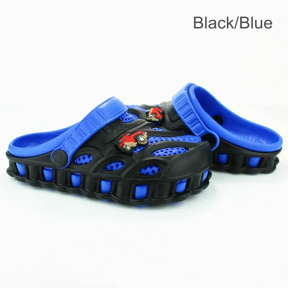 Boys Kids Garden Clogs Shoes Toddler Slip-On Casual Two-tone Slipper Sandals - Image 4 of 4