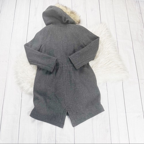 Madewell Vancouver Parka Coal Grey Hood with Removable Faux-Fur Size Small NEW - Picture 4 of 6