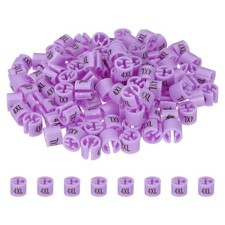 100 Pcs Clothes Hanger Markers, 4XL Size Tag Fit 3mm Rod for Garment Purple