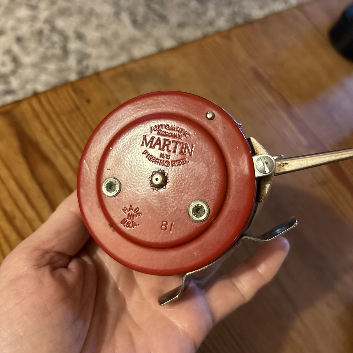 Vieux Moulinet De Pêche à La Mouche Automatique Martin Mohawk, Rouge, Vintage US