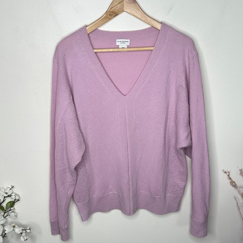 CLUB MONACO Cashmere Stitch Dolman Sleeve Sweater Light Pink Sz M {3Z42} - Picture 4 of 6