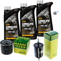 Mann Inspektionspaket 3L Mannol Longlife 5W-30 FüR Chevrolet Matiz 0.8 1.0