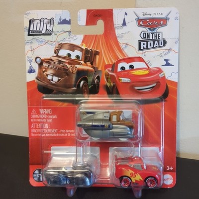 Disney Cars Mini Racer 3 Pack - Super Speed Mater - Datz Jammin - McQueen - NEW