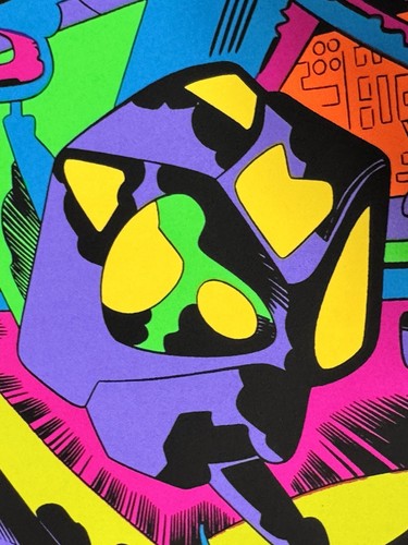 Heavy Metal Jack Kirby SIGNED Mondo Black Light Lords Of Light Control Room - Bild 16 von 24