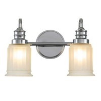 Badlampe IP44 Chrom Weiß 2X Led G9 Metall Glas 35,7 Cm Breit Klein Spiegel Licht