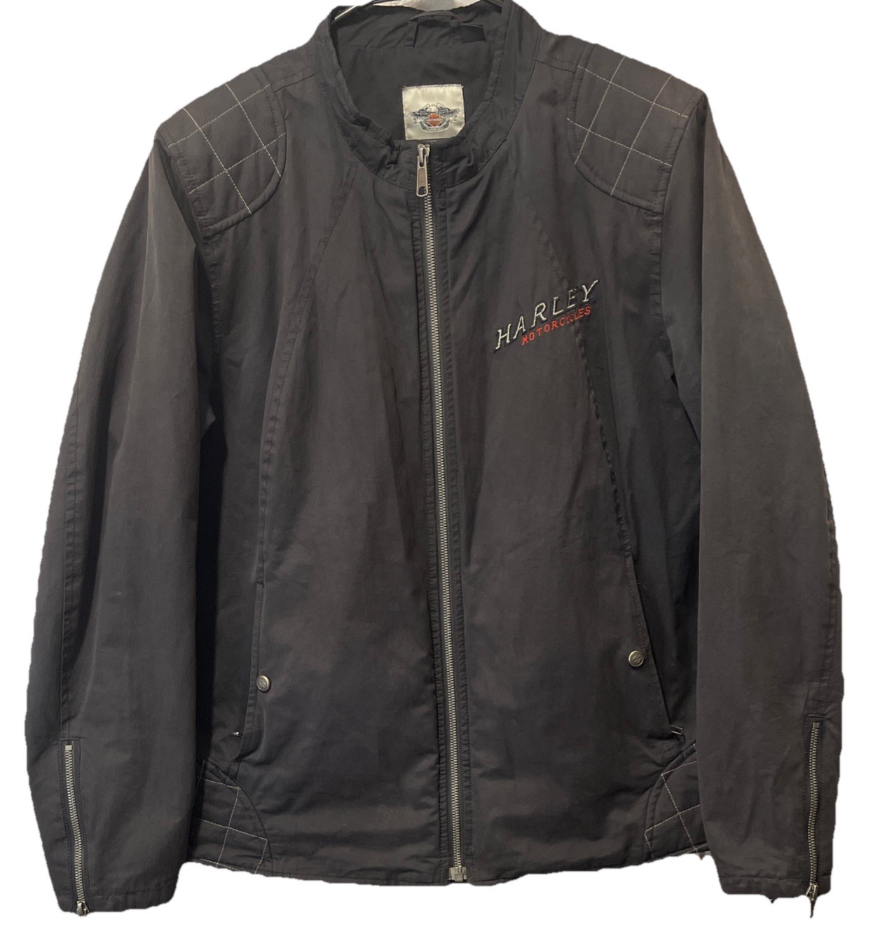 Harley Davidson Motorcycle Biker 97555-13VW Black Full Zip Coat WOMENS SIZE 2W