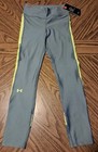 Under Armour Women's Size XS Grey/Lime HeatGear  Compression Crop Leggings New — photo 2