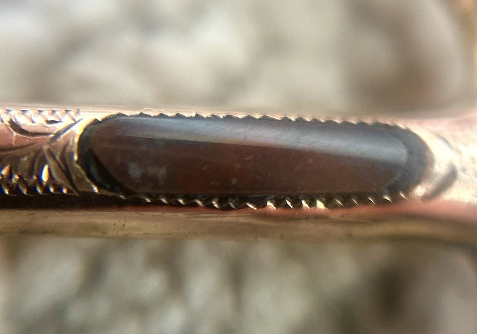 Colgante Ancla Victoriano Oro 9ct/Ágata Escocesa Antiguo Circa 1880 🔴🔵🟡 Foto 4 de 4