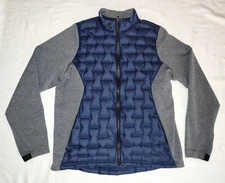 SICK Adidas Frostguard Hybrid Puffer Golf Jacket Navy Gray DZ8546 Large L WOW!